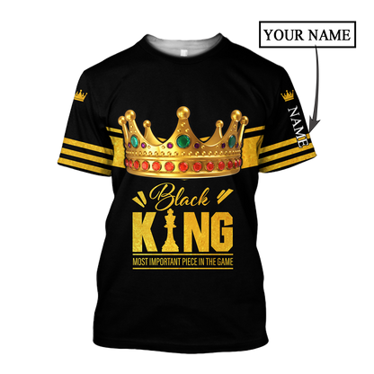 African Culture Custom Name Black King Unisex Hoodie ML