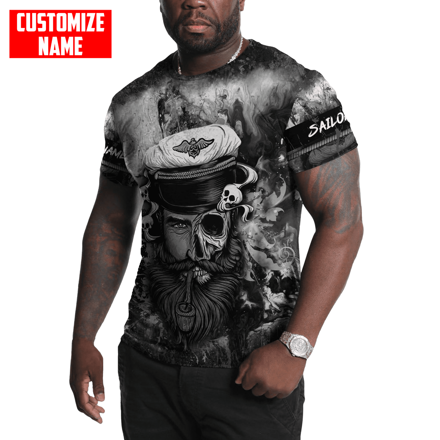 Customized name A Smooth Sea Never Made A Skillful Sailor 3D Printed Shirts