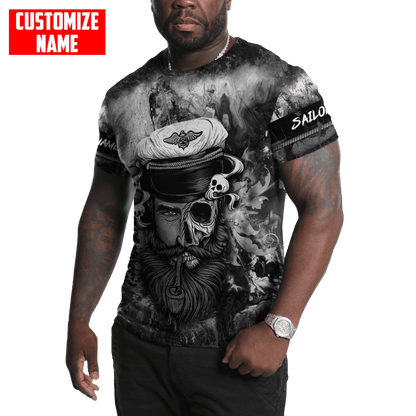 Customized name A Smooth Sea Never Made A Skillful Sailor 3D Printed Shirts