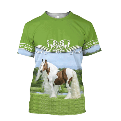 Premium Love Horse 3D All Over Printed Unisex Shirts