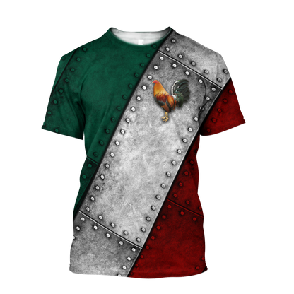 Mexico Rooster 3D All Over Printed Unisex Hoodie