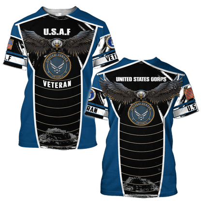 U.S Airforce veteran Eagle Pride design 3d print shirts Proud Military