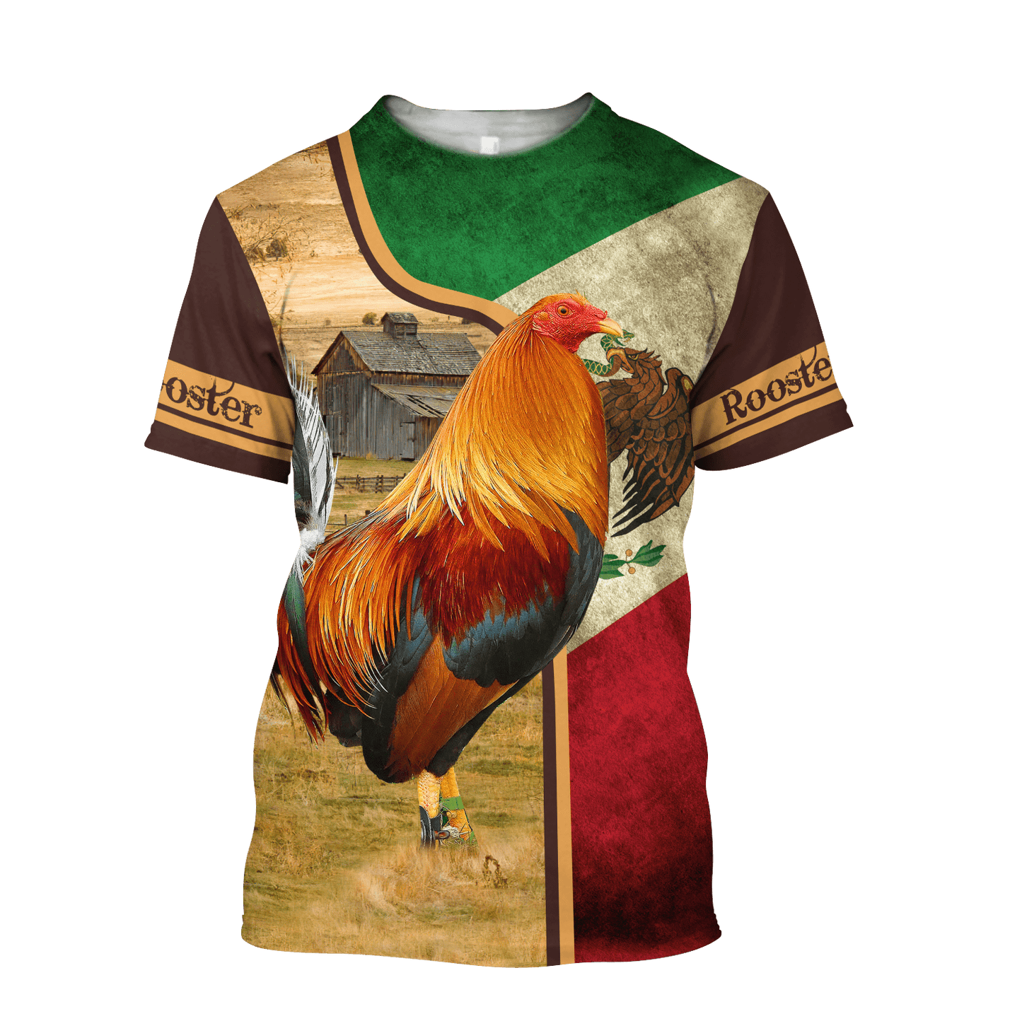Rooster Mexico 3D All Over Printed Hoodie