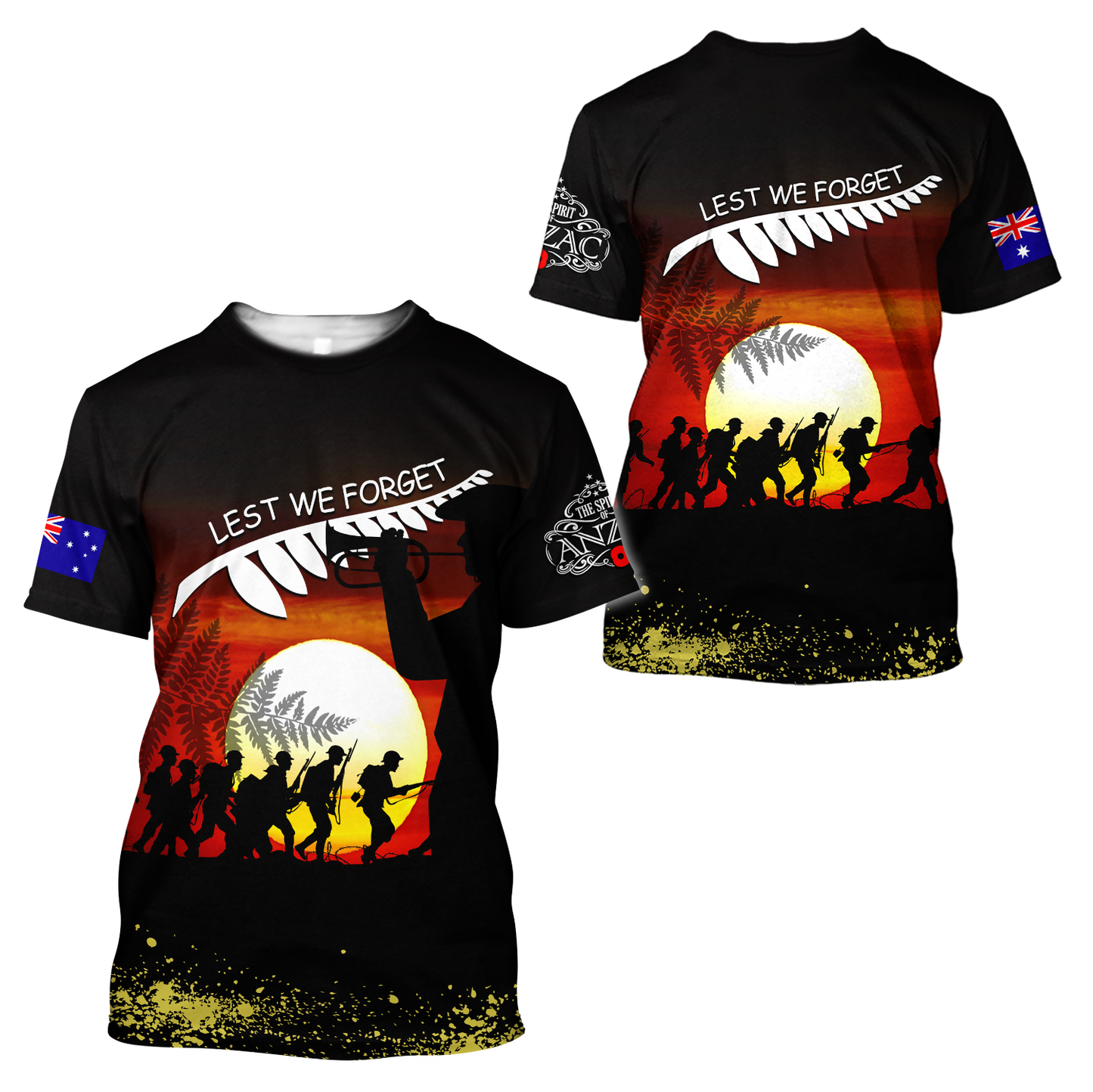 Premium Unisex Hoodie 3D All Over Printed Remember Them Anzac Day ML