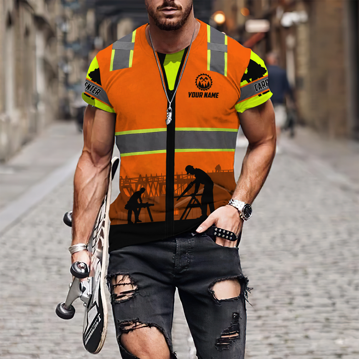 Personalized Name Carpenter 3D All Over Printed Unisex Safety Ver 4