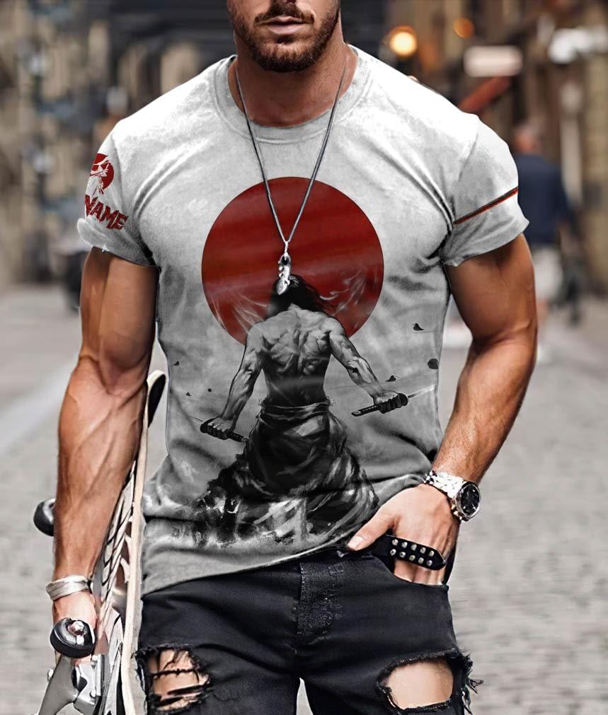 Customize Name Samurai Tattoo Japan 3D All Over Printed Unisex Shirt