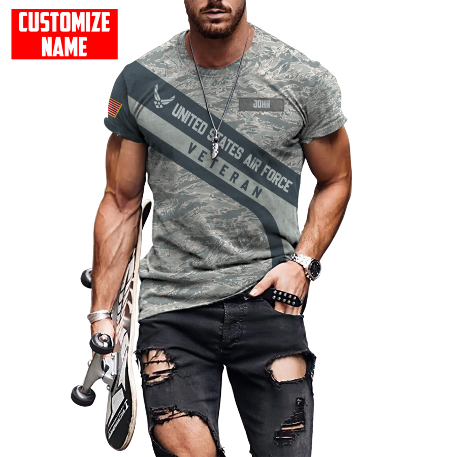 Premium Unique U.S Air Force Veteran Polo All Over Printed Personalized Shirt