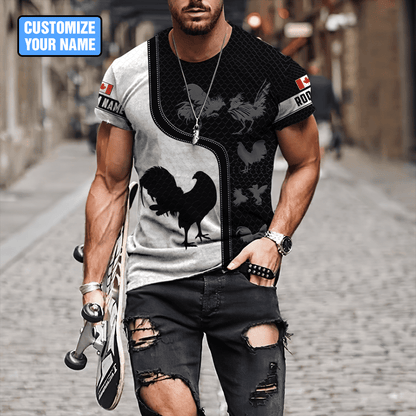 Personalized Canadian Rooster 3D Printed Unisex Shirt