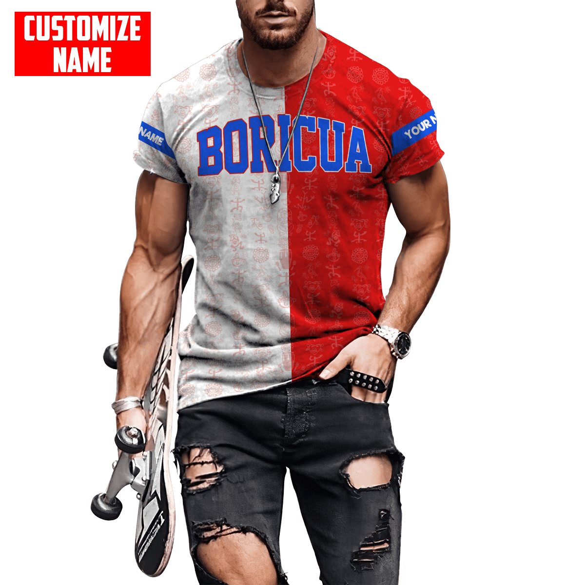 Customize Name Boricua Puerto Rico Hoodie For Men And Women