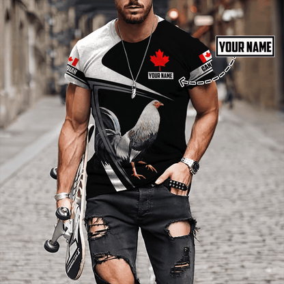 Personalized Canadian Rooster 3D Printed Unisex Shirt
