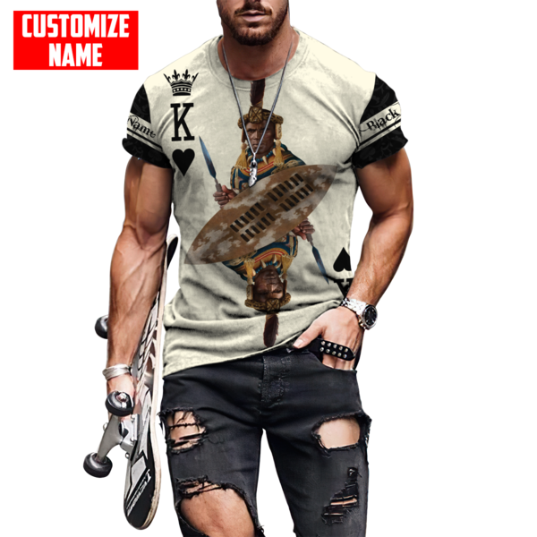 African Culture Black King Zulu Unisex Hoodie ML Personalize Name