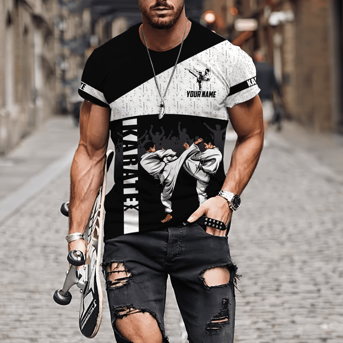 Customize Name Karate 3D All Over Printed Unisex Shirts