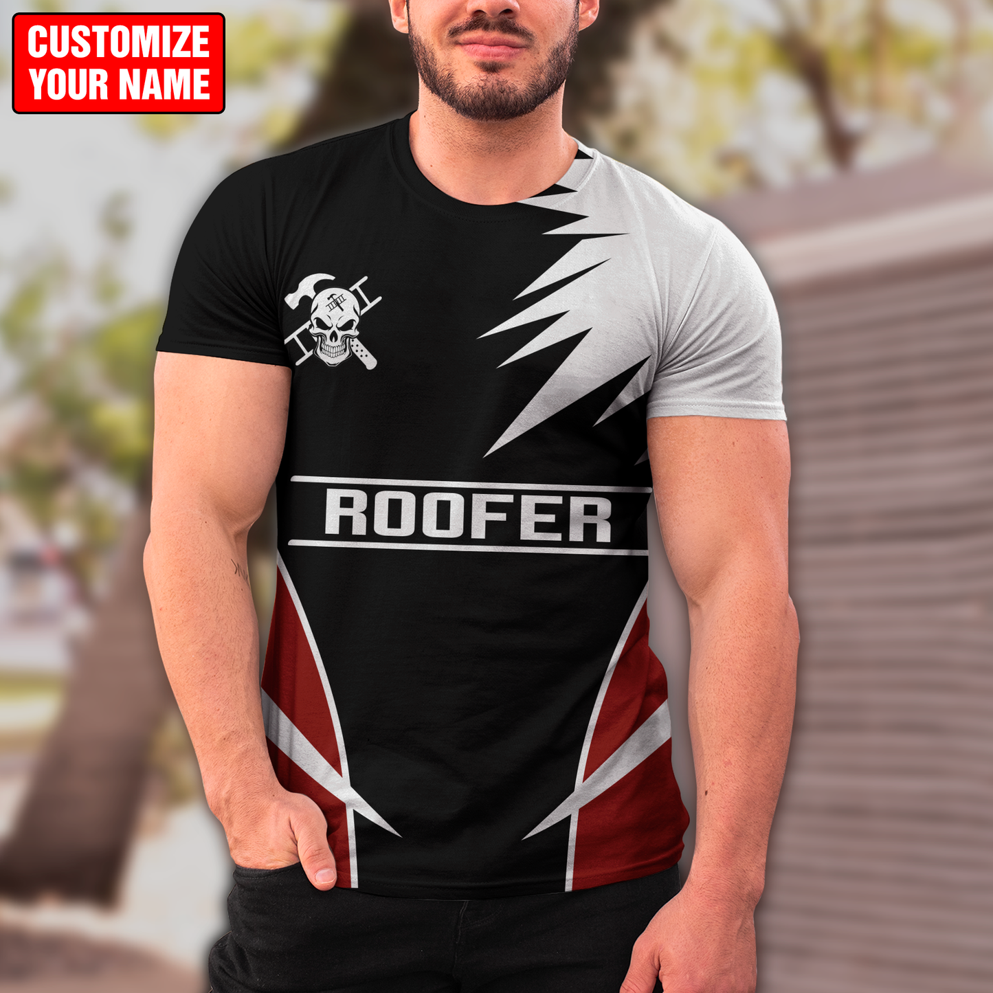 Premium 3D Printed Personalized Roofer Shirts MEI