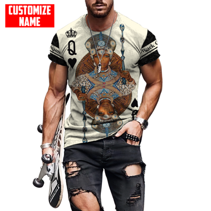 African Culture Personalize Name Black Queen Zulu Combo Tshirt And Boardshort ML