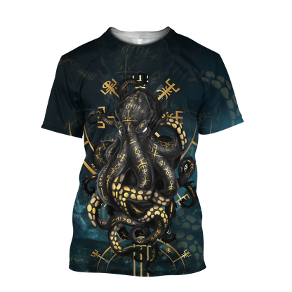 Premium Unisex Hoodie Kraken Octopus King of The Seven Seas III ML