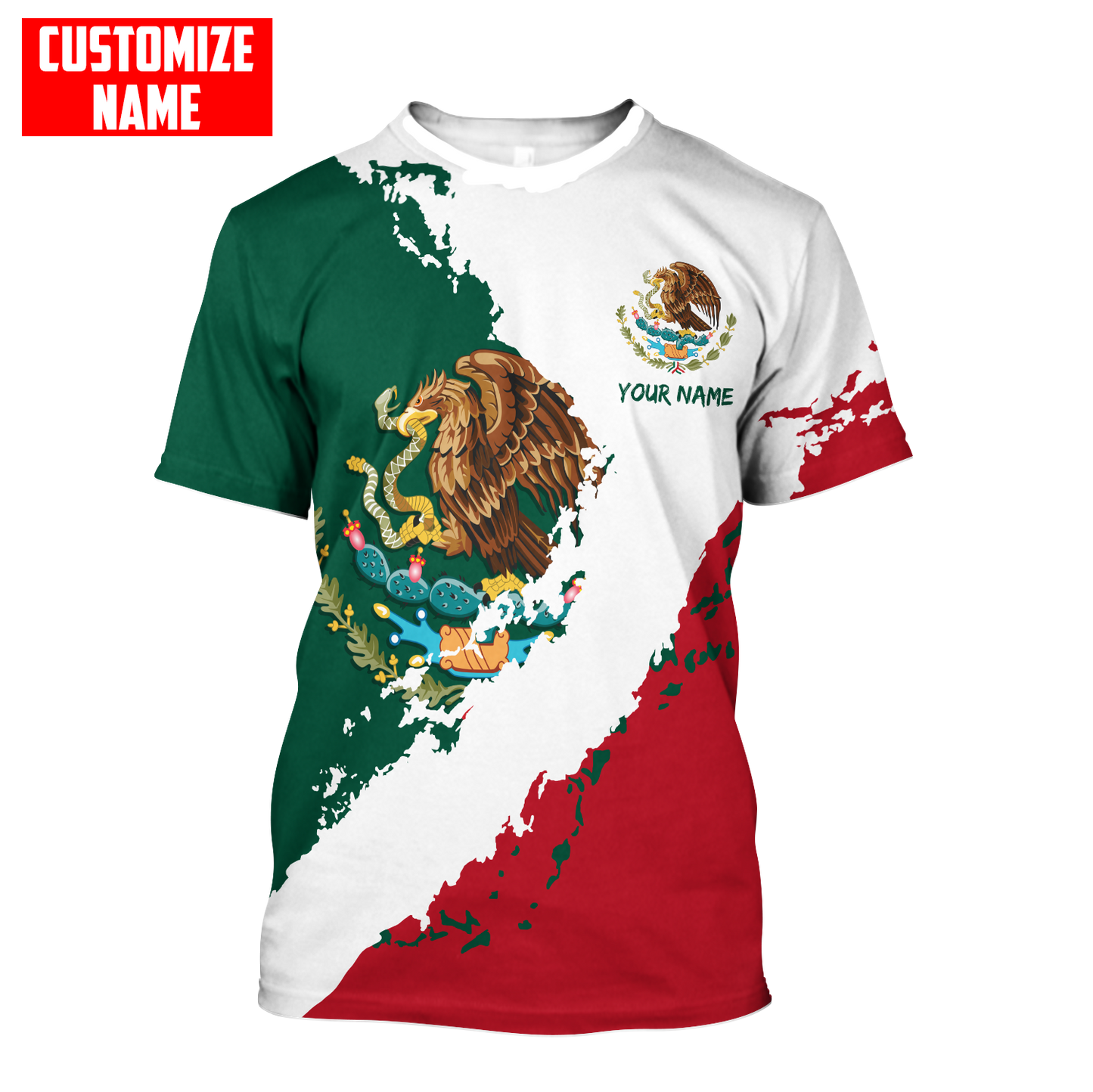 Persionalized Mexico 3D All Over Printed Unisex Shirts