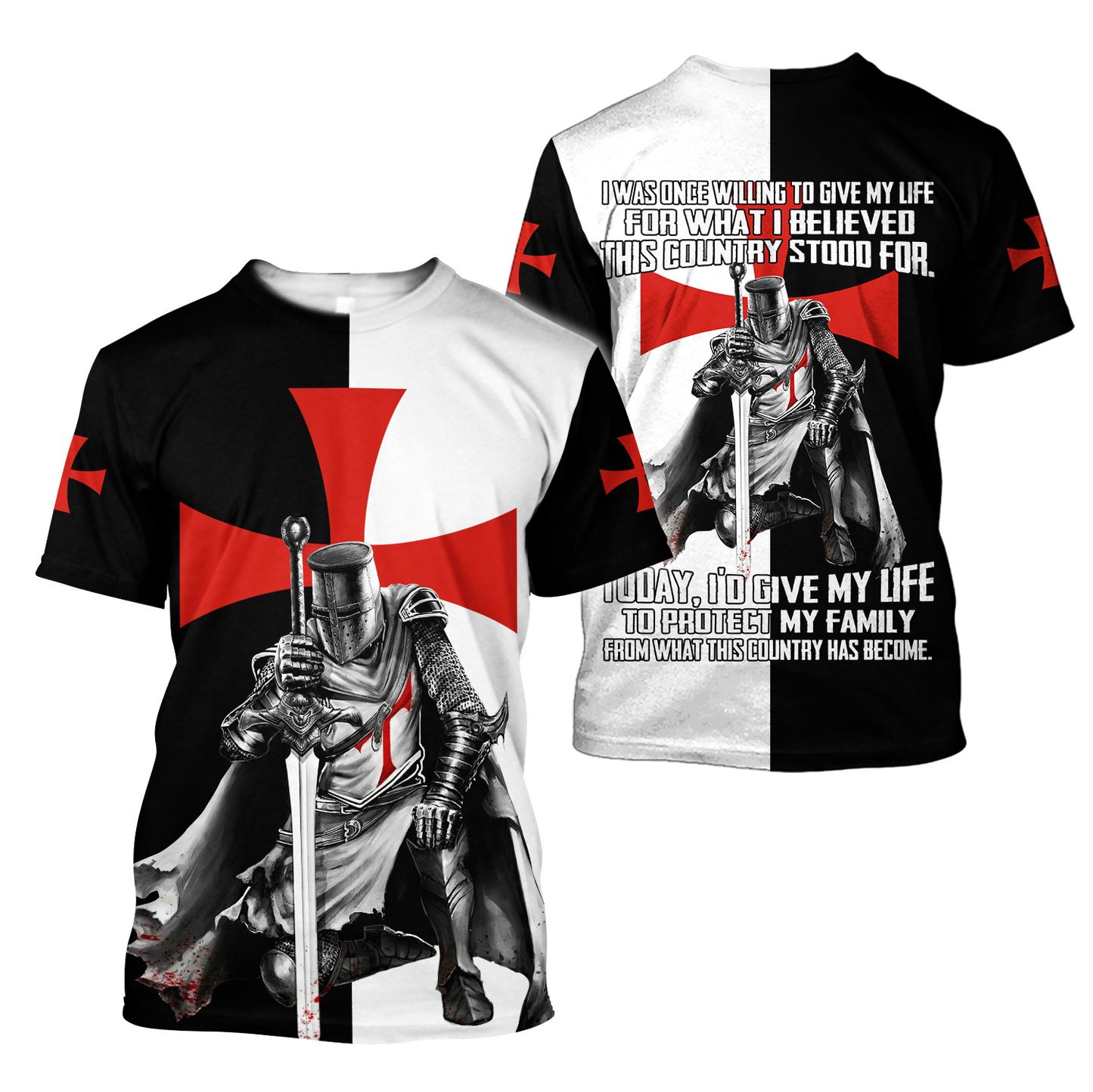 Knight Templar 3D All Over Printed Unisex Hoodie