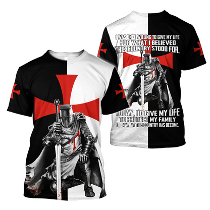 Knight Templar 3D All Over Printed Unisex Hoodie