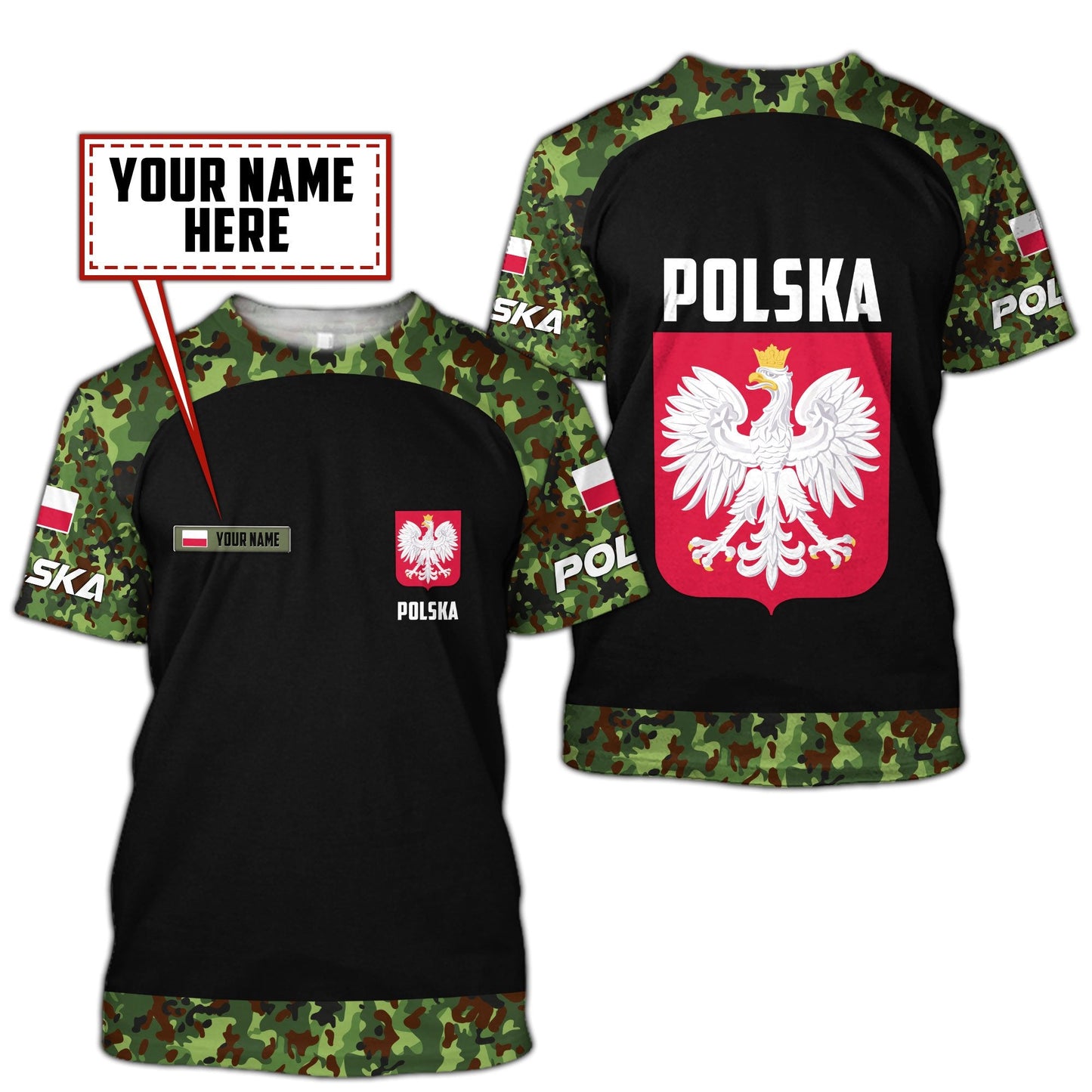 Personalized Polska 3D All Over Printed Unisex Hoodie