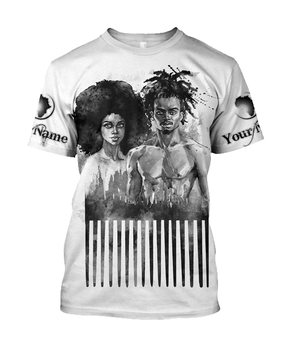 African American Persionalized Your Name 3D All Over Printed Shirts JJ20052103 KT