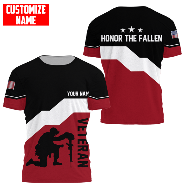 Custom Name US Veteran  3D All Over Printed