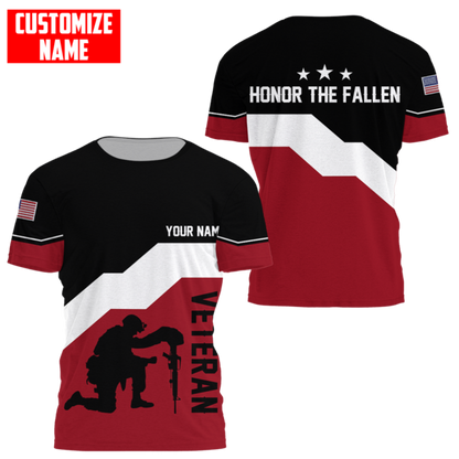 Custom Name US Veteran  3D All Over Printed