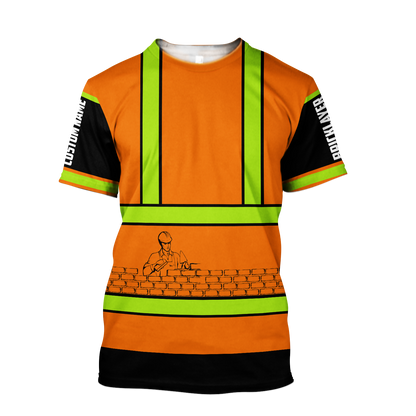 Premium Unisex Hoodie Customize Bricklayer Safety ML