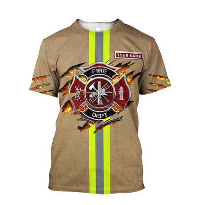 Customize Name Firefighter Hoodie Shirts For Men And Women