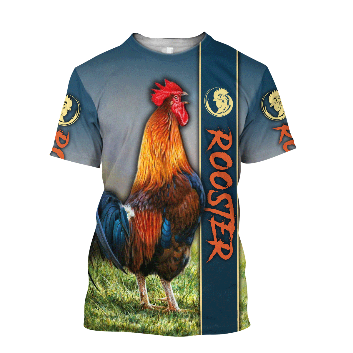 Rooster 3D All Over Printed Unisex Deluxe Hoodie ML