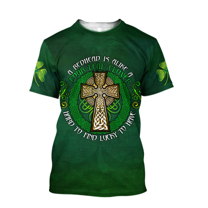 Premium Unisex Hoodie Irish St.Patrick  Celtic Cross And Shamrock  ML