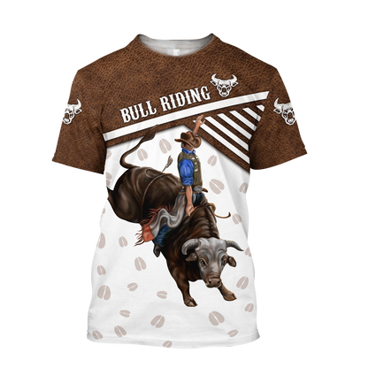 Personalized Name Bull Riding 3D All Over Printed Unisex Shirts Bull Hoof