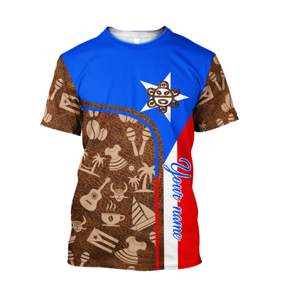 Customize Name Puerto Rico Symbol Hoodie For Men And Women