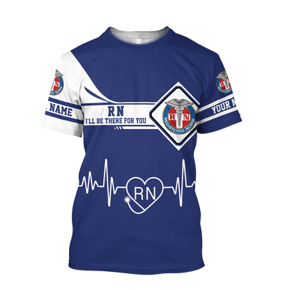 Premium Nurse Personalized Name 3D All Over Printed Unisex Shirts