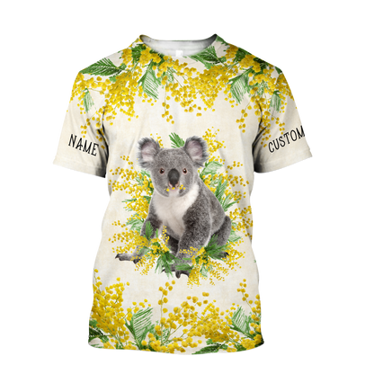 Tmarc Tee Custom name Australia Koala Golden Wattle Shirts