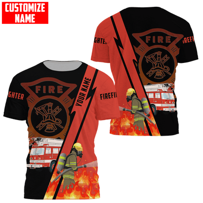 Customize Name Firefigher Hoodie For Men And Women