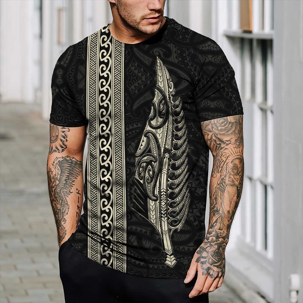 Maori Silver Fern Gold 3D Printed Unisex Shirts