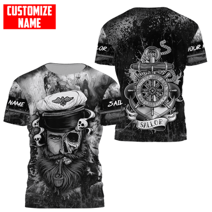 Customized name A Smooth Sea Never Made A Skillful Sailor 3D Printed Shirts