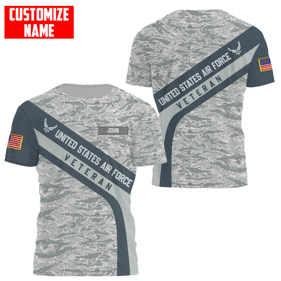 Premium Unique U.S Air Force Veteran Polo All Over Printed Personalized Shirt