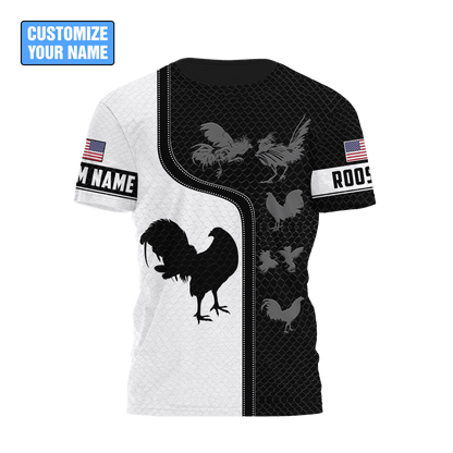 Personalized American Rooster Combo T Shirt Board Short