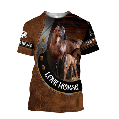 Love Horse 3D All Over Printed Shirts For Men And Women TN