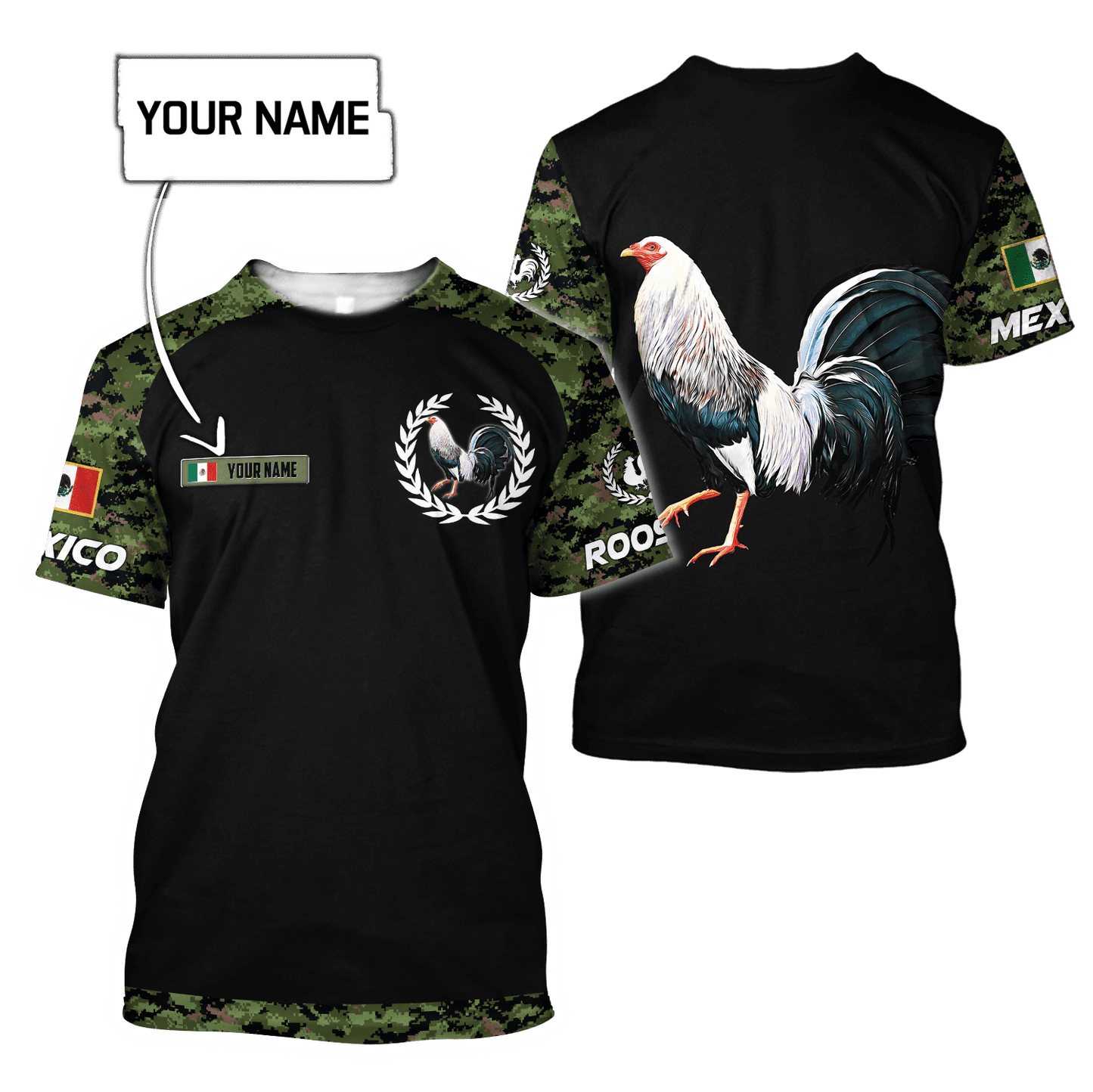 Personalized Mexican Rooster 3D Printed Unisex Shirts HHT08052102