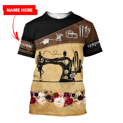 Personalized Name Sewing machine 3D All Over Printed Shirts