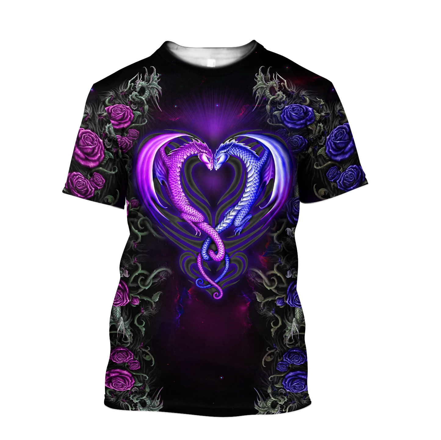 Dragon Beautiful Couples 3D Over Printed Shirt
