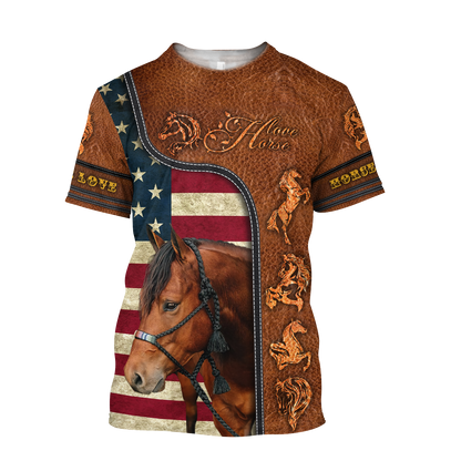 Love Horse 3D All Over Printed Unisex Shirts PD19112002