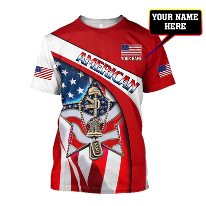 American Army Personalize 3D All Over Hoodie