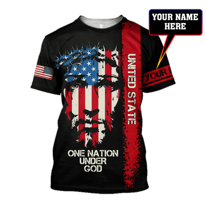 American One Nation Personalized Unisex Hoodie ML