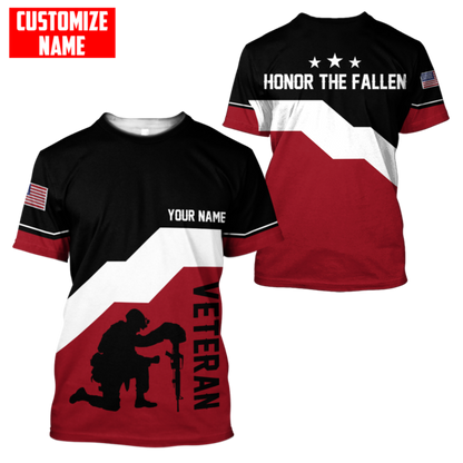 Custom Name US Veteran  3D All Over Printed