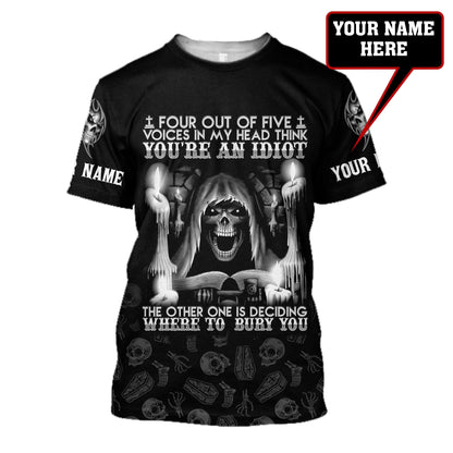 Customize Name Tattoo Skull Hoodie For Men And Women AM15042103