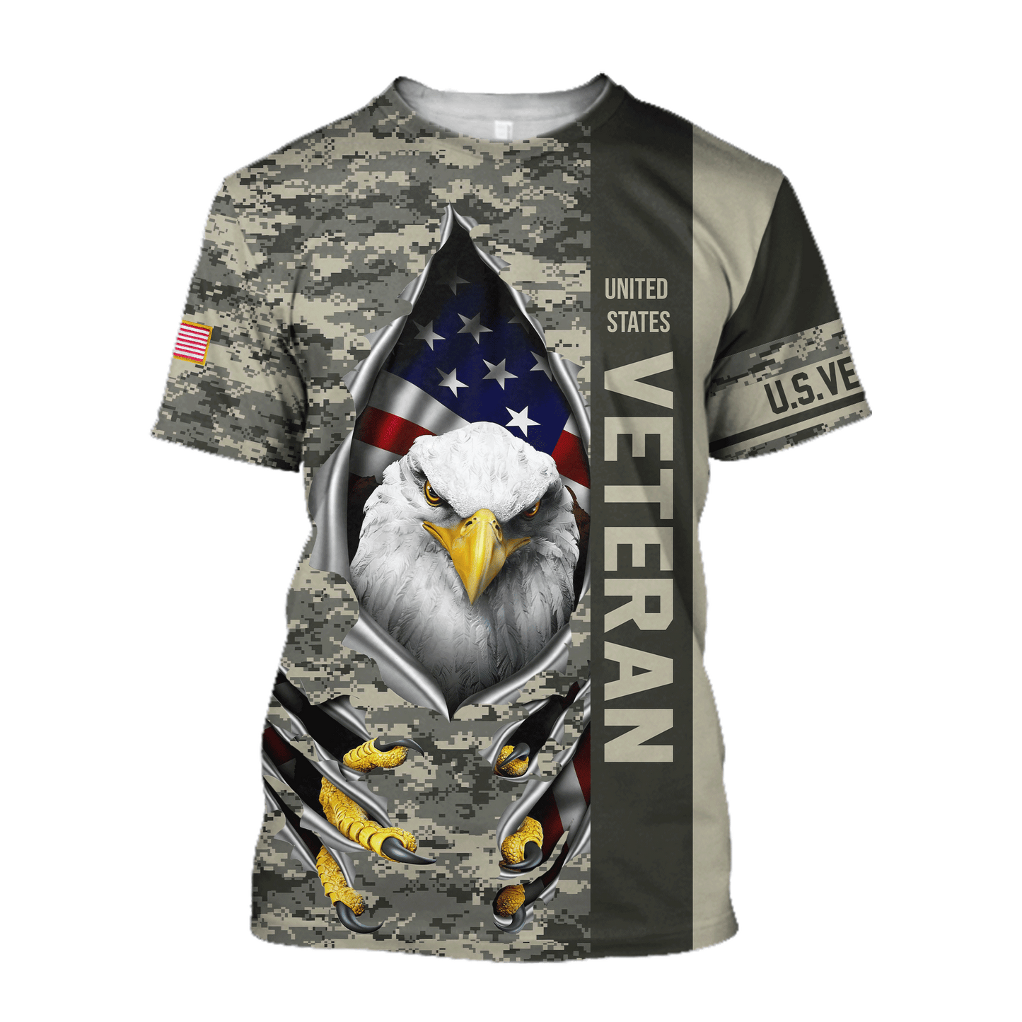 Eagle US Veteran 3D All Over Printed Hoodie