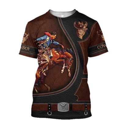 Cowboy No1 Horse Riding Rodeo 3D Over Printed Unisex Deluxe Hoodie ML
